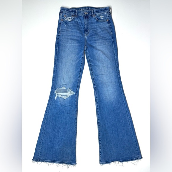 American Eagle Women's Super Hi-Rise Flare Jeans Size- 4 Regular - Picture 10 of 10